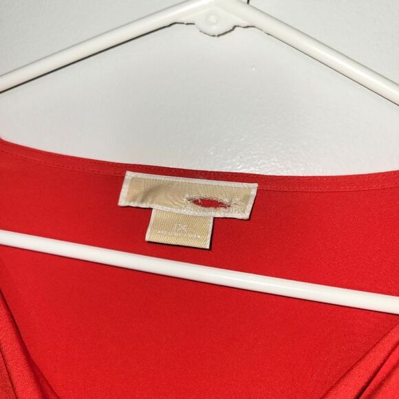 Michael Kors Studded Long Sleeve Red Dress 1X - Picture 3 of 9